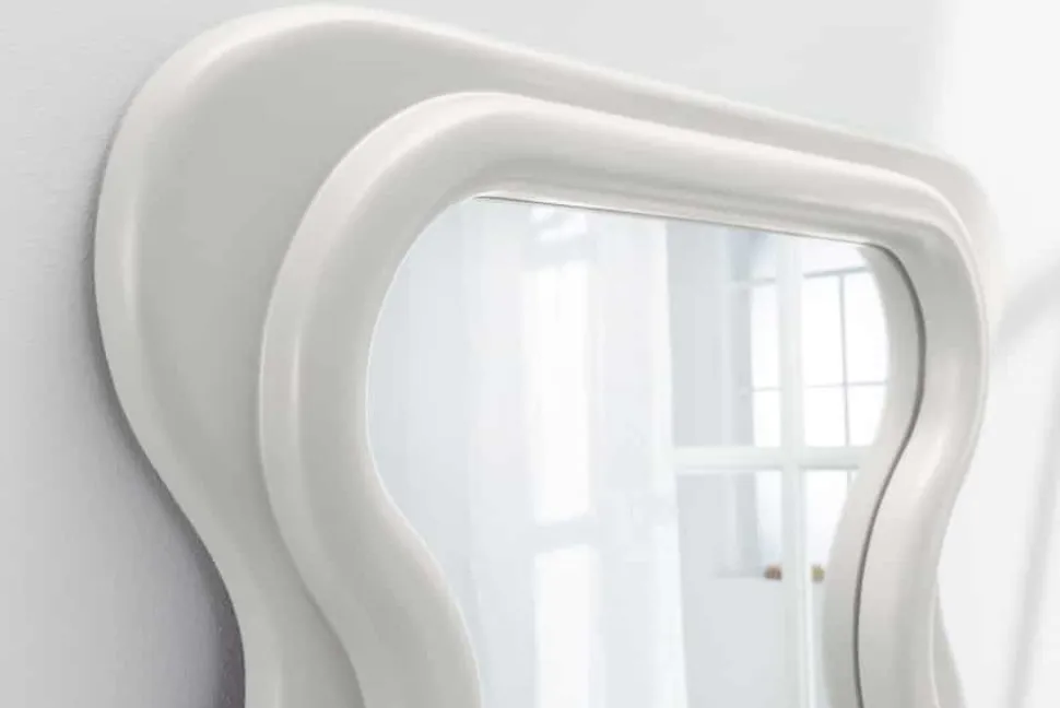 Design Wandspiegel CURVY 160cm weiß