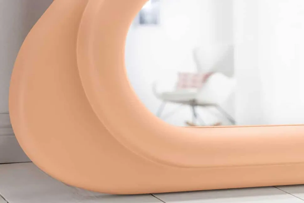 Design Wandspiegel CURVY 160cm apricot Pastell Spiegel