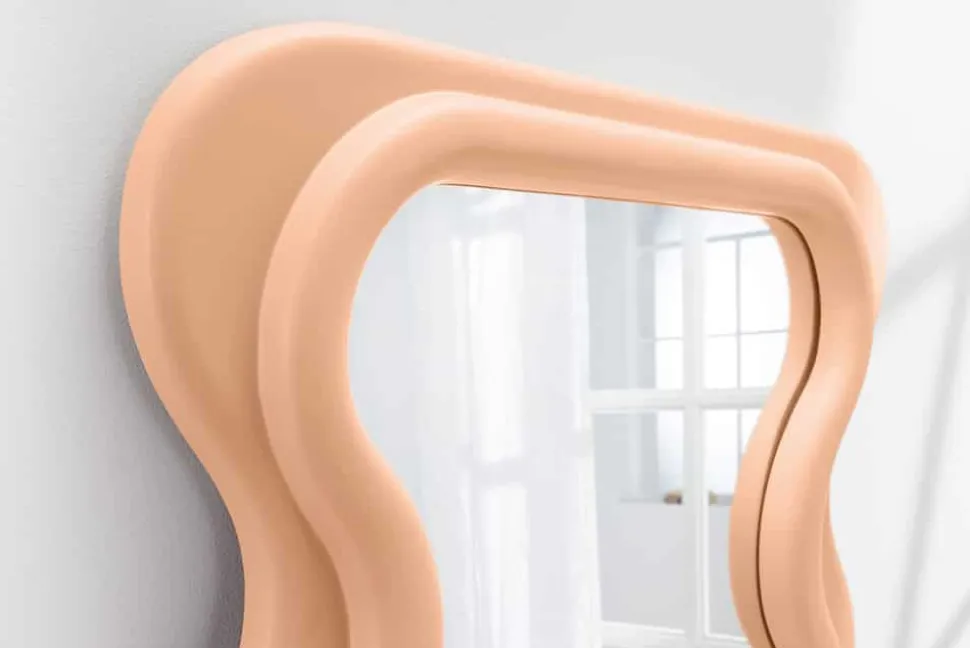Design Wandspiegel CURVY 160cm apricot Pastell Spiegel
