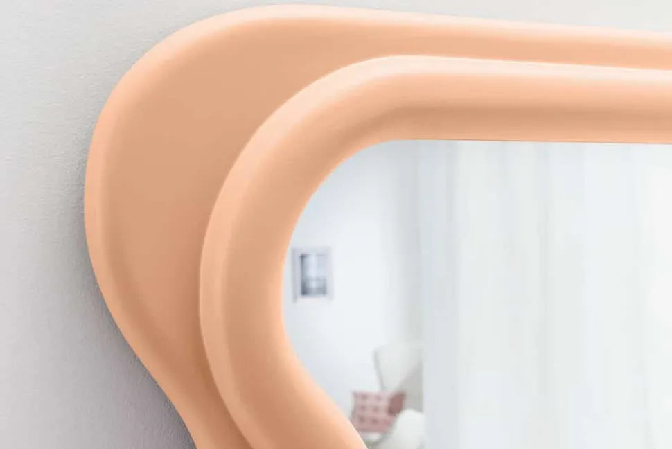 Design Wandspiegel CURVY 160cm apricot Pastell Spiegel