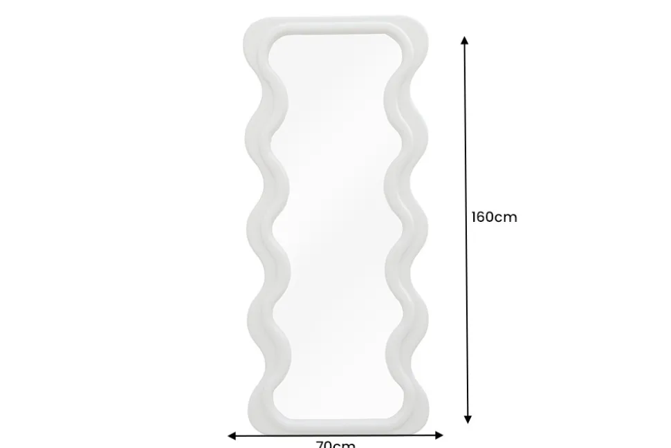 Design Wandspiegel CURVY 160cm greige