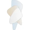 Design Wandspiegel GEOMETRIC 120cm blau braun klar drei Spiegelflächen
