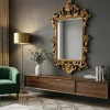 Design Wandspiegel OPULENT 125cm gold detailreiche Rahmenverzierung Modern Barock