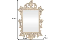 Design Wandspiegel OPULENT 125cm gold detailreiche Rahmenverzierung Modern Barock