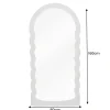 Design Wandspiegel WAVE 160cm greige