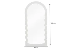 Design Wandspiegel WAVE 160cm greige