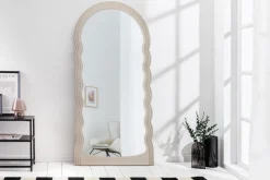 Design Wandspiegel WAVE 160cm greige