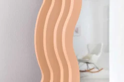 Design Wandspiegel WAVE 160cm apricot Pastell Rundbogen Spiegel