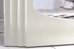 Design Wandspiegel WAVE 160cm weiß Rundbogen Spiegel