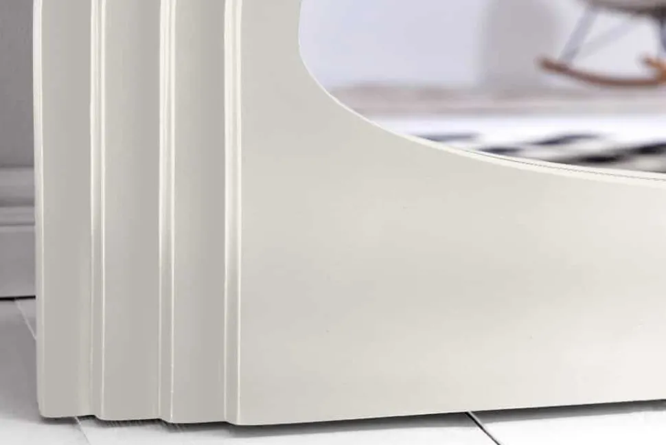 Design Wandspiegel WAVE 160cm weiß Rundbogen Spiegel