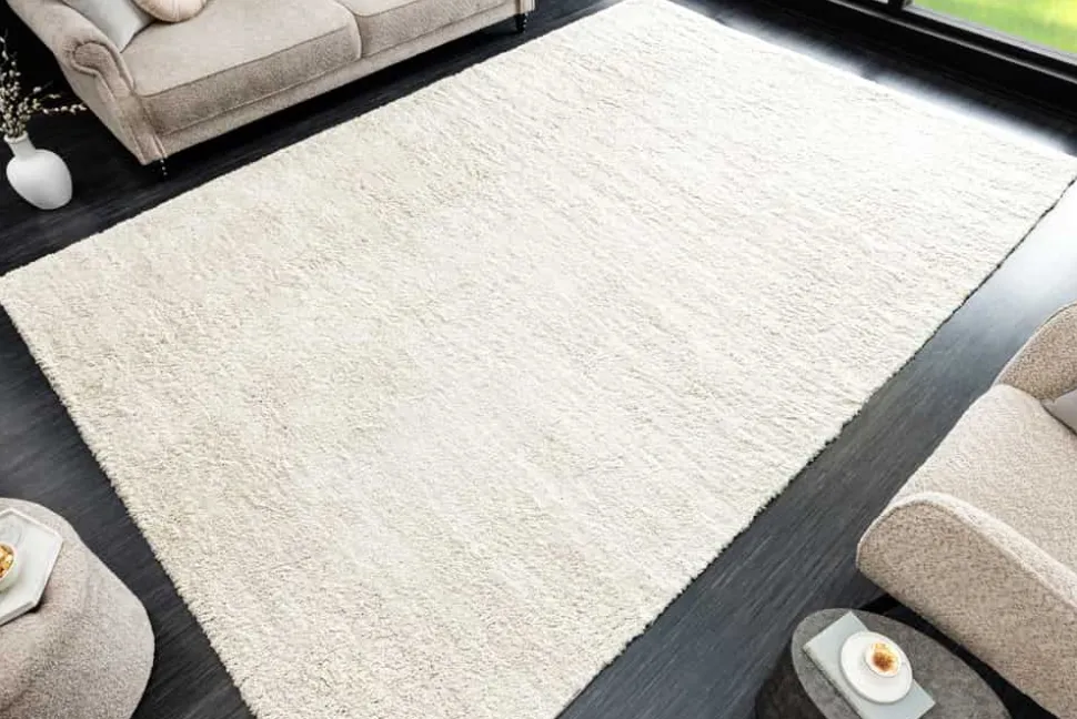 Design XXL Teppich CLOUD 9 350x240cm creme Hochflor Indoor-Teppich