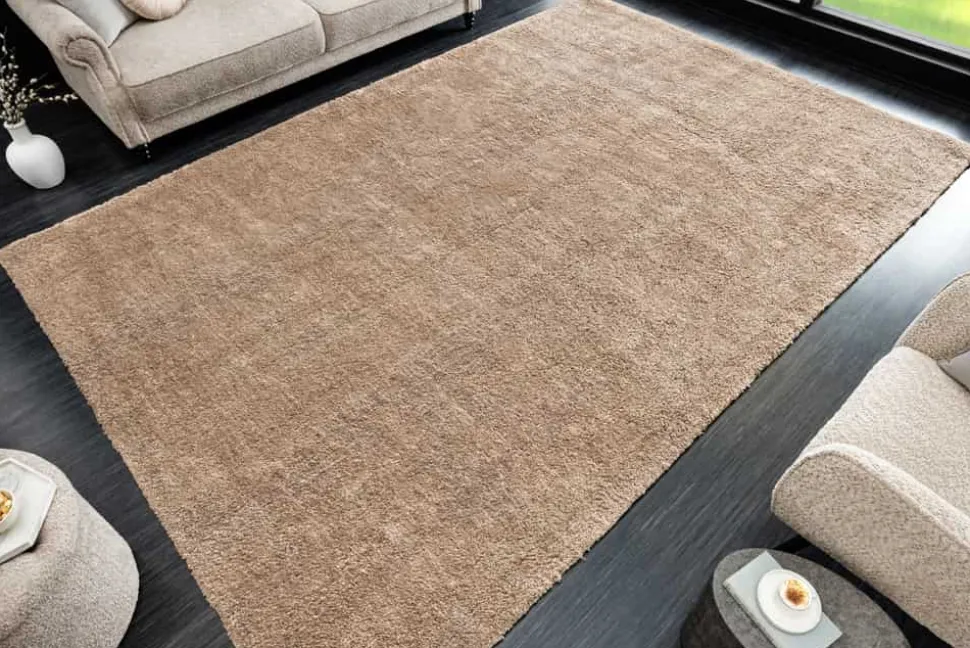 Design XXL Teppich CLOUD 9 350x240cm beige Hochflor Indoor-Teppich