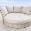Drehbare Sonneninsel SEATTLE 195cm greige mit Sonnendach inkl. Kissen