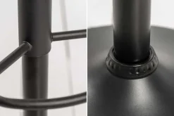 Drehbarer Barhocker PORTLAND senfgelb Samt Barstuhl mit Lehne höhenverstellbar