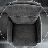 Drehbarer Design Barhocker BIG GEORGE anthrazit Samt Taschenfederkern mit Armlehnen