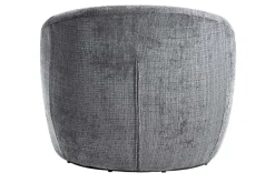 Drehbarer Design Sessel ALPINE grau Chenille Cremona 360° mit Armlehnen