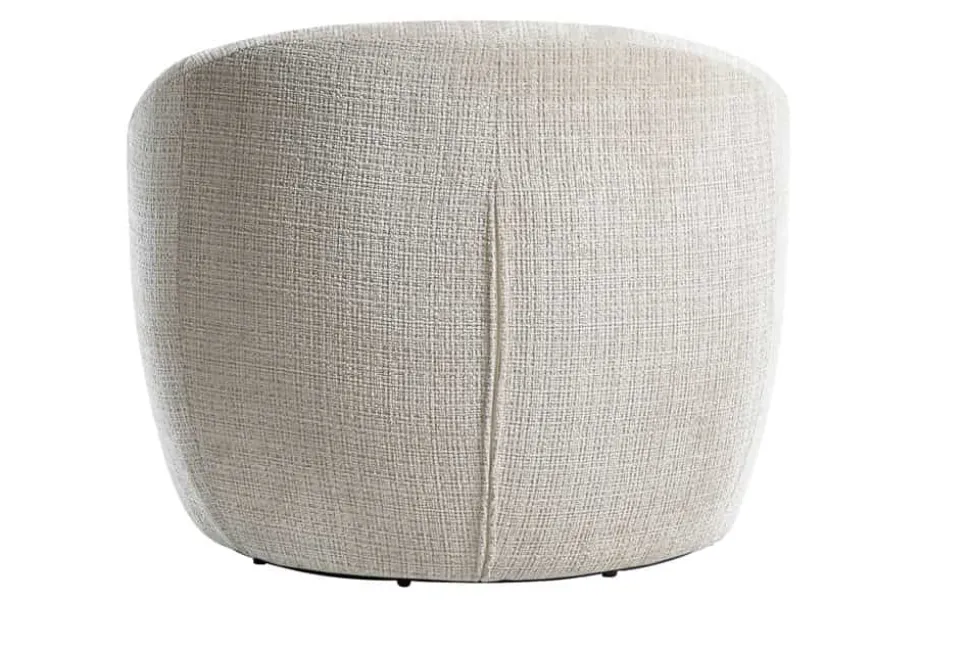 Drehbarer Design Sessel ALPINE beige Chenille Cremona 360° mit Armlehnen