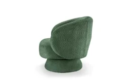 Drehbarer Design Sessel BOSSA NOVA 80cm moosgrün Bouclé