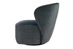 Drehbarer Design Sessel GATSBY petrol Samt 360°