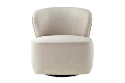 Drehbarer Design Sessel GATSBY beige Samt 360°