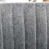 Drehbarer Sessel LOUNGER grau Strukturstoff Metallgestell schwarz