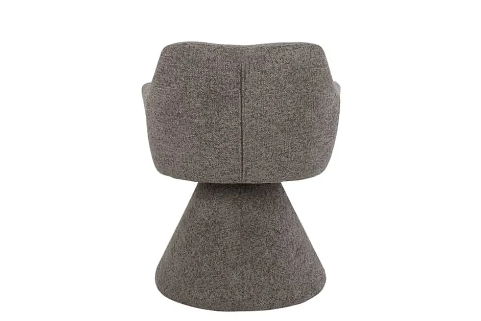 Drehbarer Stuhl AMBIENTO braun Strukturstoff 180° mit Auto-Return Polsterstuhl
