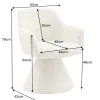Drehbarer Stuhl AMBIENTO beige Chenille 180° mit Auto-Return Polsterstuhl
