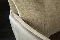 Drehbarer Stuhl BIG GEORGE grün Samt Strukturstoff Armlehnenstuhl Taschenfederkern
