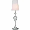 Edle Design Stehlampe LUCIE 160cm silber weiß Barock Stil Stehleuchte