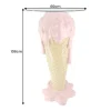 Einzigartiger Bartisch ICE CREAM 105cm beige rosa runde Tischplatte Glas handmade