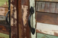 Einzigartiges Sideboard JAKARTA 125cm recyceltes Massivholz aus Fischerbooten