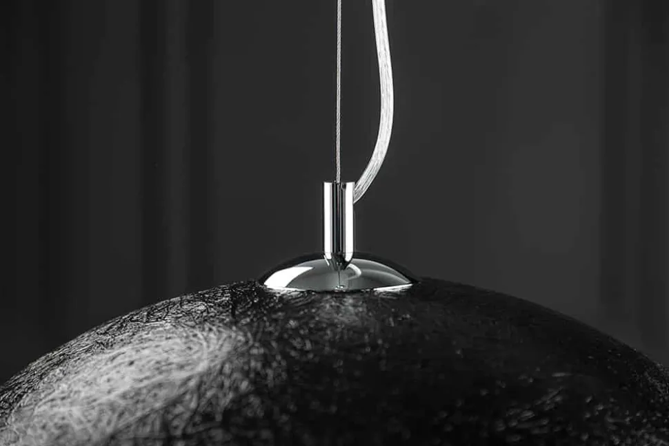 Elegante Design Hängeleuchte GLOW 50cm schwarz gold Hängelampe