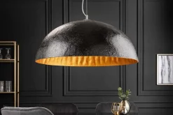 Elegante Design Hängeleuchte GLOW 70cm schwarz gold Hängelampe