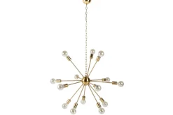 Elegante Hängelampe SPUTNIK 87cm gold mit 14 Leuchtarmen