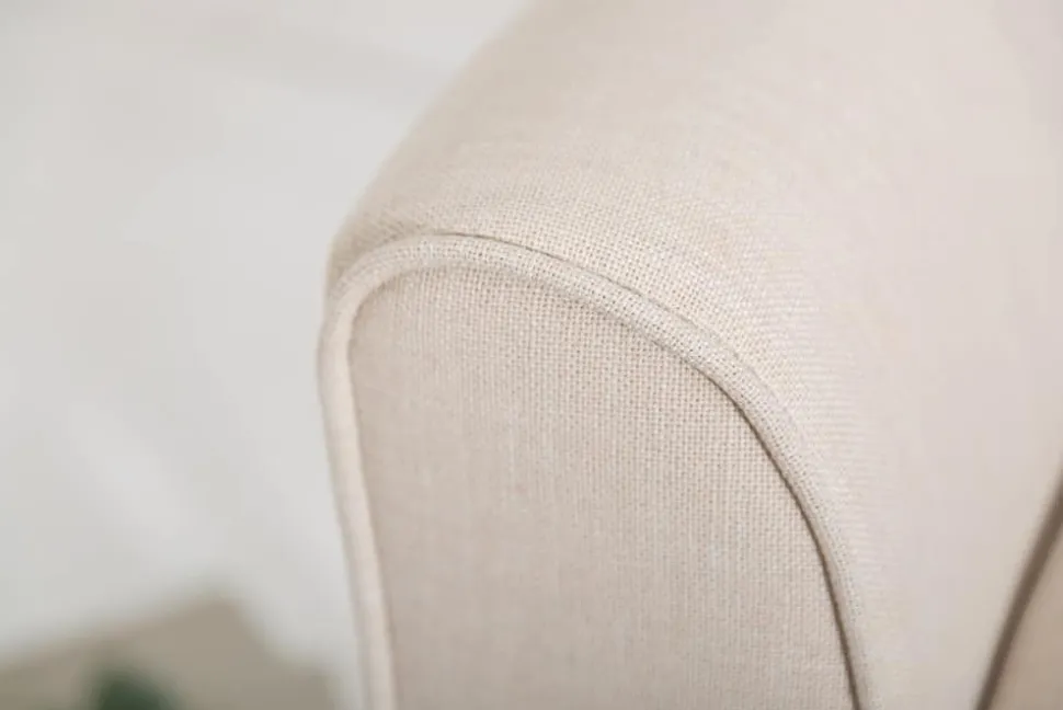 Elegante Sitzbank SCARLETT 90cm beige mit Armlehnen
