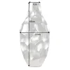 Elegante Vase ORGANIC ORIENT 45cm silber Hammerschlag Design