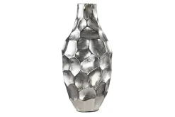 Elegante Vase ORGANIC ORIENT 45cm silber Hammerschlag Design
