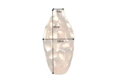 Elegante Vase ORGANIC ORIENT 45cm gold Hammerschlag Design