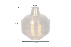 Elegante Vase ORIENT 35cm gold Hammerschlag Design