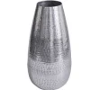 Elegante Vase ORIENT 50cm silber im Grid Hammerschlag Design