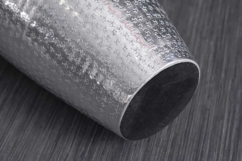 Elegante Vase ORIENTAL 50cm silber im Wild Hammerschlag Design