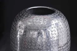 Elegante Vase ORIENTAL 50cm silber im Wild Hammerschlag Design