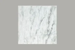 Eleganter Couchtisch ELEMENTS 50cm weiß mit polierter Marmor-Platte