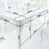 Eleganter Design Esstisch MODERN BAROCK 200cm weiß Edelstahl Opalglas Tischplatte