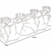 Eleganter Kerzenhalter ABSTRACT 60cm silber für 4 Kerzen