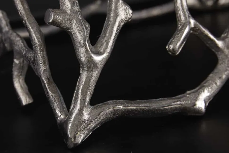 Eleganter Kerzenhalter ABSTRACT 60cm silber für 4 Kerzen