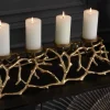 Eleganter Kerzenhalter ABSTRACT 60cm gold für 4 Kerzen