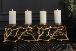 Eleganter Kerzenhalter ABSTRACT 60cm gold für 4 Kerzen