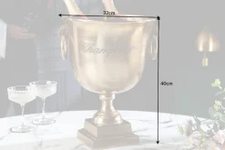 Eleganter Sektkühler CHAMPAGNE 40cm gold Flaschenkühler