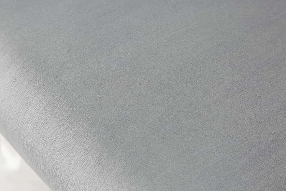 Eleganter Stuhl MODERN BAROCK edel-grau Samt Stuhlbeine aus Edelstahl
